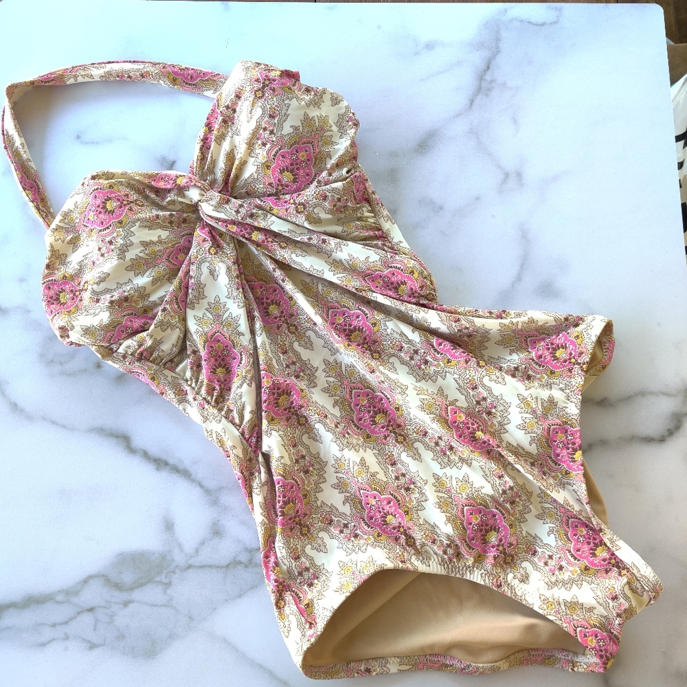 Sweetheart one-piece Paisley floral swimsuit